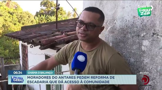 Moradores do Antares pedem reforma de escadaria que dá acesso à comunidade