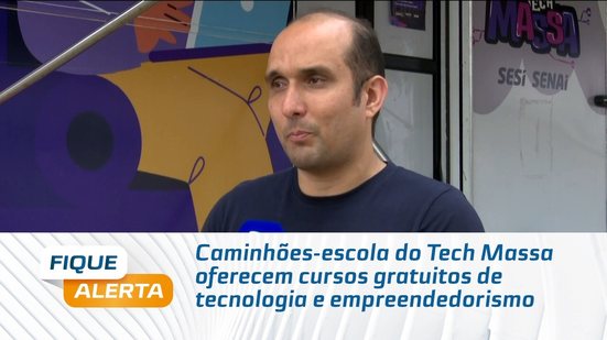 Caminhões-escola do Tech Massa oferecem cursos gratuitos de tecnologia e empreendedorismo