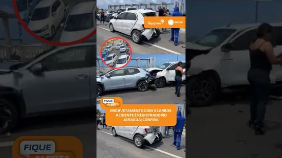 🚨 Quatro carros se envolvem em engavetamento na Avenida da Paz #FiqueAlerta