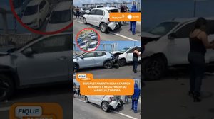 🚨 Quatro carros se envolvem em engavetamento na Avenida da Paz #FiqueAlerta