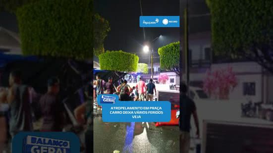 🚨Carro invade praça e deixa várias pessoas feridas em Joaquim Gomes #BalançoGeralAL