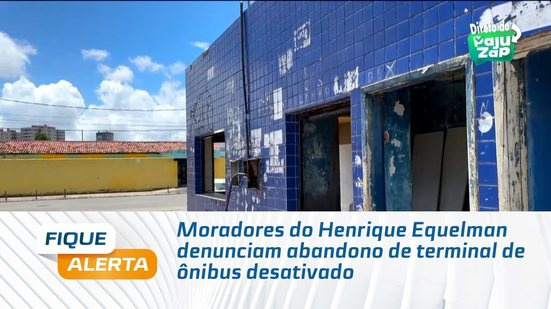 Moradores do Henrique Equelman denunciam abandono de terminal de ônibus desativado