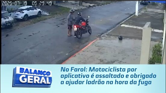 No Farol: Motociclista por aplicativo é assaltado e obrigado a ajudar ladrão na hora da fuga