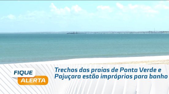 Trechos das praias de Ponta Verde e Pajuçara estão impróprios para banho