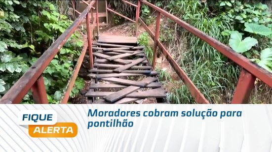 Moradores cobram solução para pontilhão
