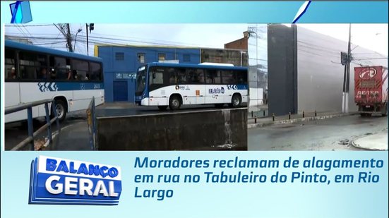 Moradores reclamam de alagamento em rua no Tabuleiro do Pinto, em Rio Largo