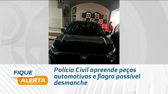 Polícia Civil apreende peças automotivas e flagra possível desmanche