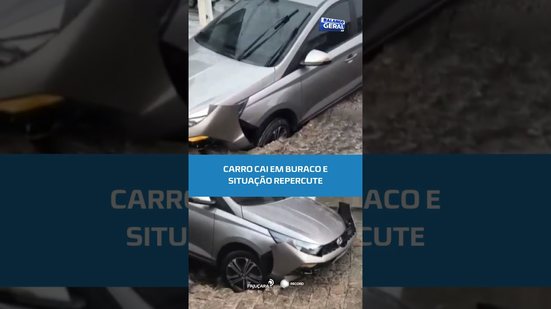 SUSTO: carro cai em buraco e chama atenção em Clima Bom #balançogeralal