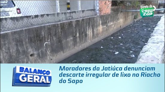 Moradores da Jatiúca denunciam descarte irregular de lixo no Riacho do Sapo