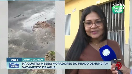 Há quatro meses: Moradores do Prado denunciam vazamento de água