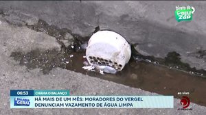 Há mais de um mês: Moradores do Vergel denunciam vazamento de água limpa