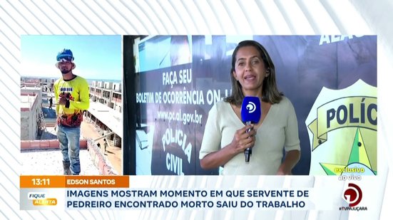 Imagens mostram momento em que servente de pedreiro encontrado morto saiu do trabalho