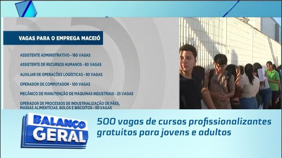 500 vagas de cursos profissionalizantes gratuitos para jovens e adultos