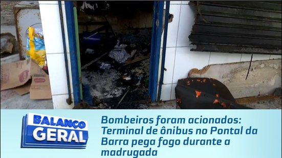 Bombeiros foram acionados: Terminal de ônibus no Pontal da Barra pega fogo durante a madrugada