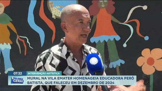 Mural na vila Emater homenageia educadora Peró Batista, que faleceu em dezembro de 2024