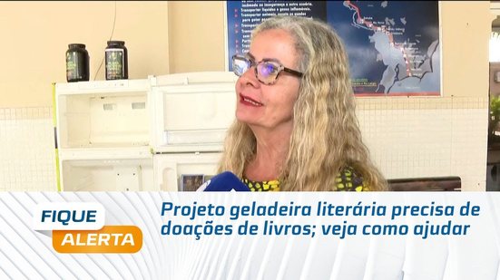Projeto geladeira literária precisa de doações de livros; veja como ajudar
