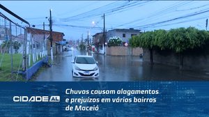 Chuvas causam alagamentos e prejuízos em vários bairros de Maceió