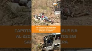 Ônibus com romeiros sofre grave acidente em São José da Tapera com 15 vítimas fatais #FiqueAlerta
