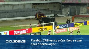 Futebol: CRB vence o Criciúma e sobe para o sexto lugar