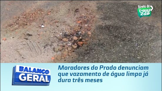 Moradores do Prado denunciam que vazamento de água limpa já dura três meses