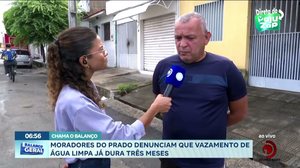Moradores do Prado denunciam que vazamento de água limpa já dura três meses