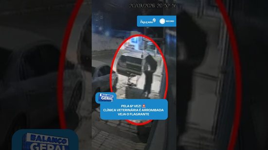 📹Clínica veterinária é arrombada pela 6ª vez no Prado; câmera flagra suspeito #BalançoGeralAL
