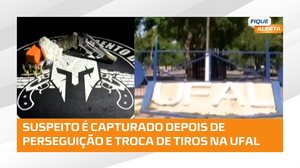 Troca de tiros na UFAL termina com suspeito preso, arma e drogas apreendidas