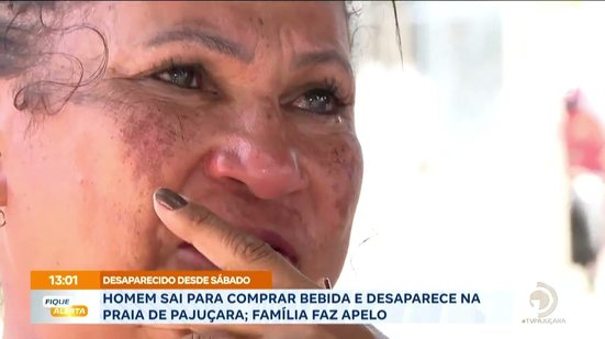 Homem sai para comprar bebida e desaparece na praia da Pajuçara; família faz apelo