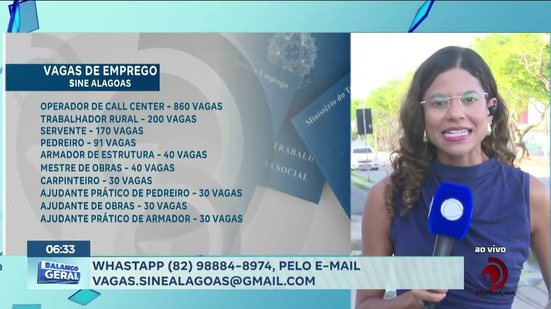 Sine Alagoas oferece mais de 2 mil vagas para Maceió e outras nove cidades Alagoanas