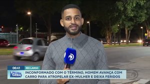 Inconformado com o término, homem avança com carro para atropelar ex-mulher e deixa feridos