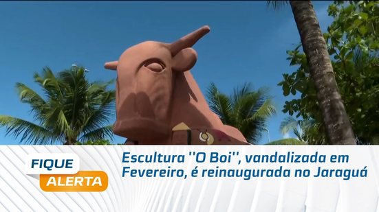 Escultura ''O Boi'', vandalizada em Fevereiro, é reinaugurada no Jaraguá