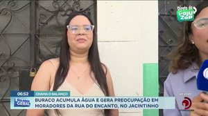Buraco acumula água e gere preocupação em moradores da Rua do Encanto, no Jacintinho