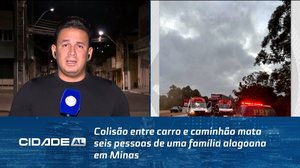 Colisão entre carro e caminhão mata seis pessoas de uma família alagoana em Minas