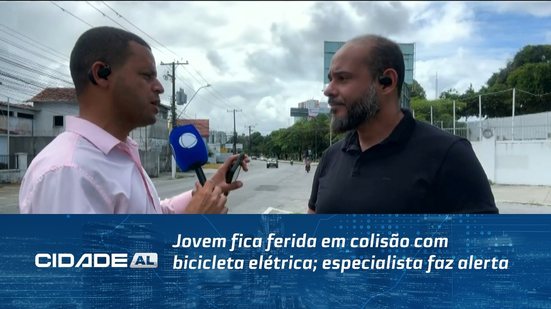 Jovem fica ferida em colisão com bicicleta elétrica; especialista faz alerta