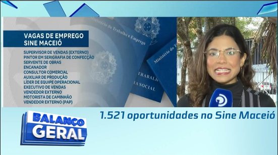 1.521 oportunidades no Sine Maceió