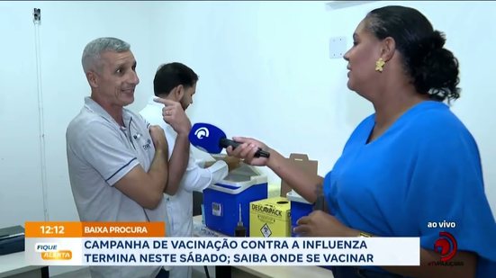 Campanha de vacinação contra a influenza termina neste sábado; saiba onde se vacinar