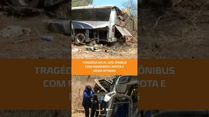 Ônibus capota na AL-220 e deixa vítimas no Sertão de Alagoas #FiqueAlerta