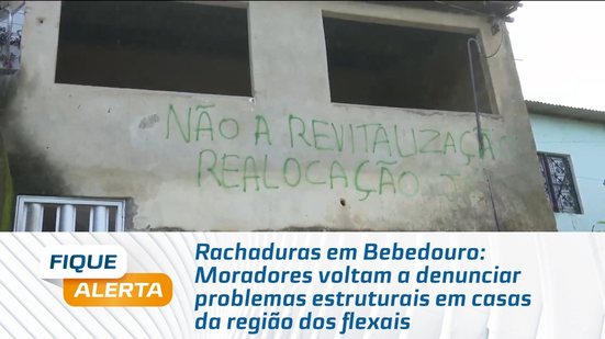 Moradores voltam a denunciar problemas estruturais em casas da região dos flexais