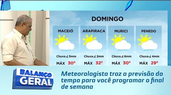 Meteorologista traz a previsão do tempo para você programar o final de semana