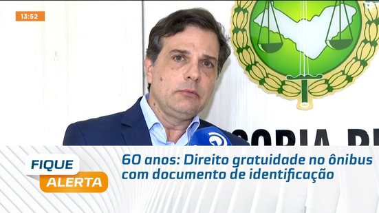 60 anos: Direito gratuidade no ônibus com documento de identificação