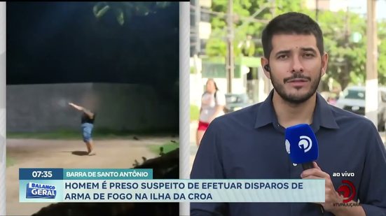Homem é preso suspeito de efetuar disparos de arma de fogo na ilha da croa