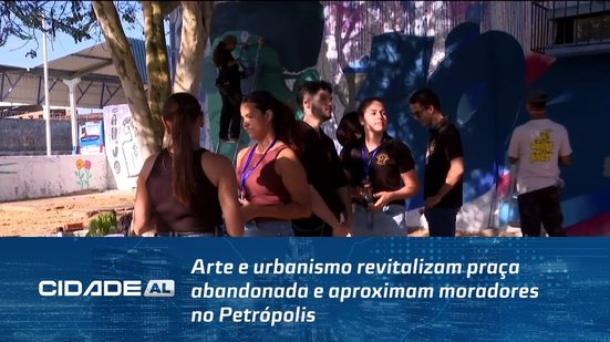 Arte e urbanismo revitalizam praça abandonada e aproximam moradores no Petrópolis