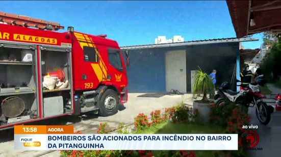 Bombeiros são acionados para incêndio no bairro da Pitanguinha