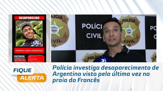 Polícia investiga desaparecimento de Argentino visto pela última vez na praia do Francês