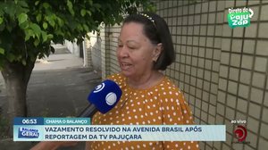 Vazamento resolvido na Avenida Brasil após reportagem da TV Pajuçara