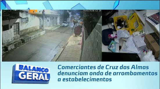 Comerciantes de Cruz das Almas denunciam onda de arrombamentos a estabelecimentos