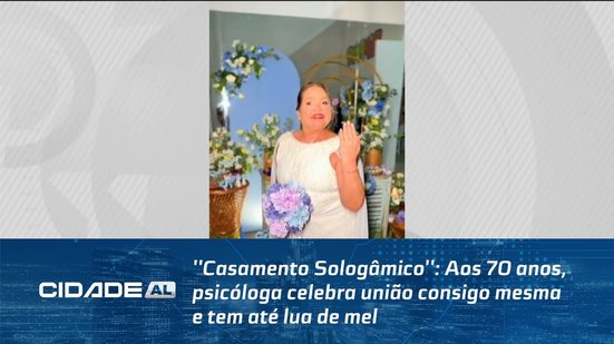 Casamento Sologâmico'': Aos 70 anos, psicóloga celebra união consigo mesma e tem até lua de mel