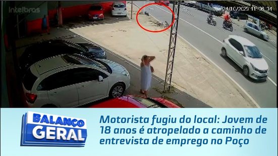 Motorista fugiu do local: Jovem de 18 anos é atropelado a caminho de entrevista de emprego no Poço