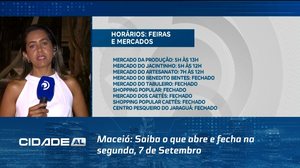 Maceió: Saiba o que abre e fecha na segunda, 7 de Setembro