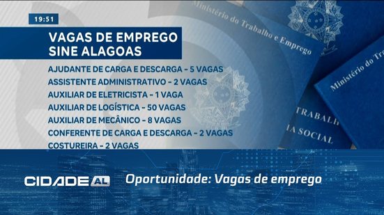 Oportunidade: Vagas de emprego